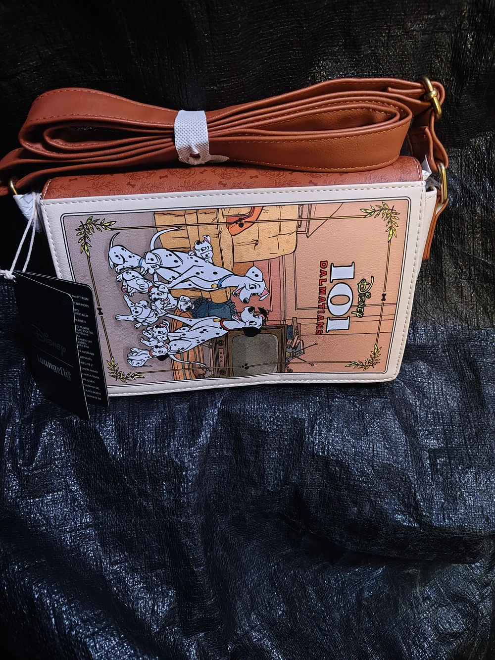 Disney 101 Dalmatians Faux Leather Crossbody Wallet - Pink, Tan & Cream